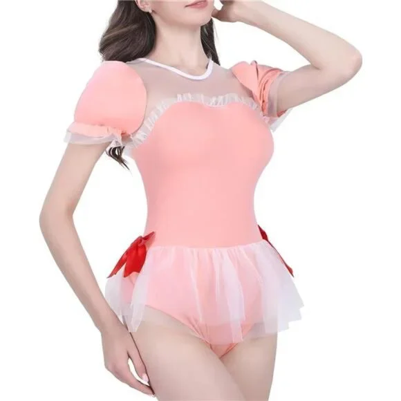 Cotton Fancy Romper Onesie Pajamas Lingerie Bodysuit Babydoll Snap Button Design